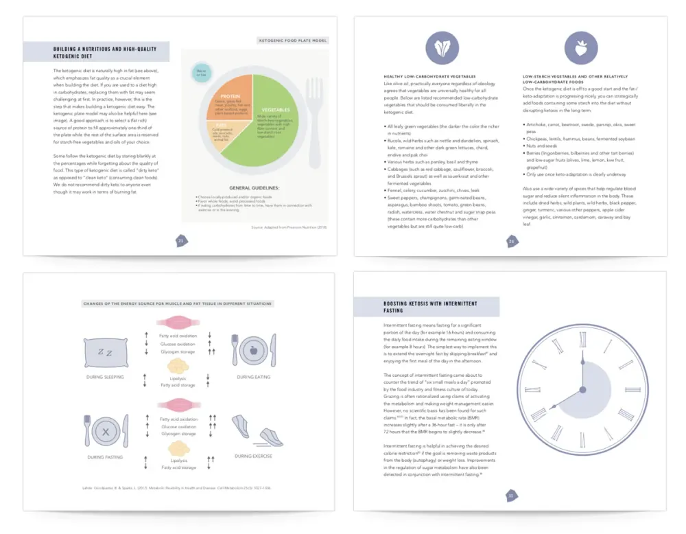 Interior pages from Biohacker's Guide to Ketosis