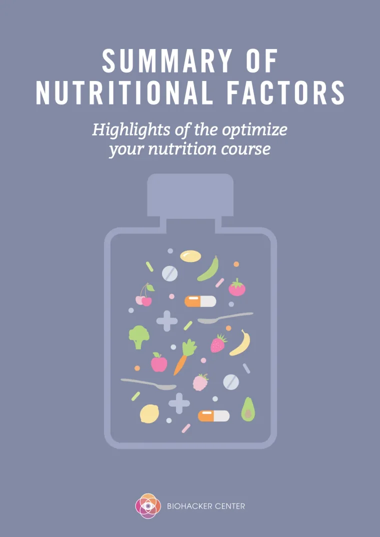 The cover of the free 42-page Summary of Nutritional Factors